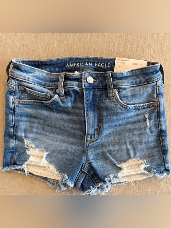 American Eagle Outfitters Denim - American Eagle Outfitters Blue Distressed Denim Shorts
